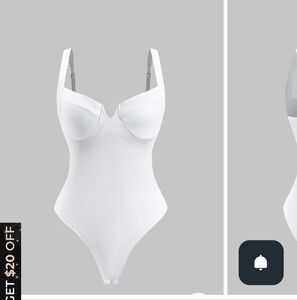 MICAS Women's White Shapewear Bodysuit